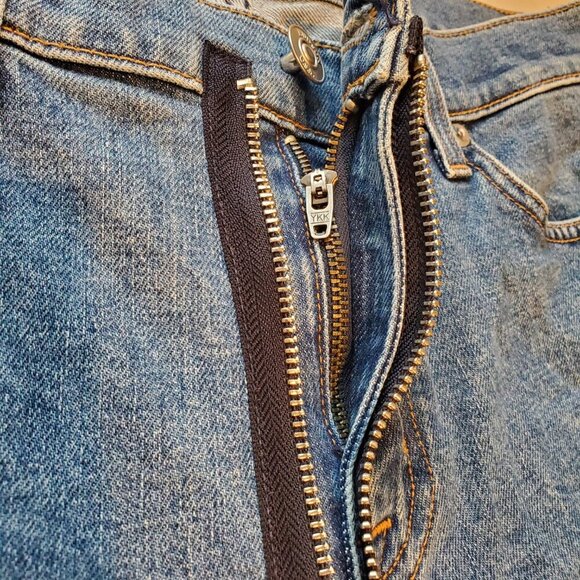 HUDSON SZ 27 Riley Relaxed Cropped Straight Exposed Zipper Stretch Jeans - Picture 4 of 15